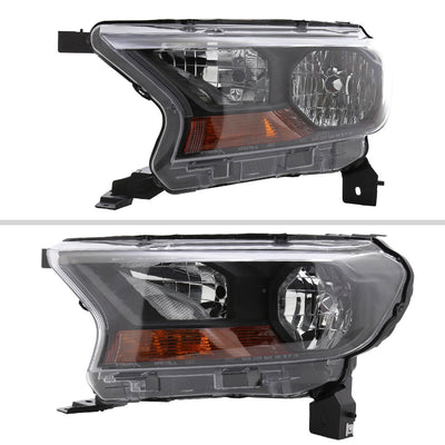 Spec-D 19-22 Ford Ranger XL XLT Headlights OEM Style Black