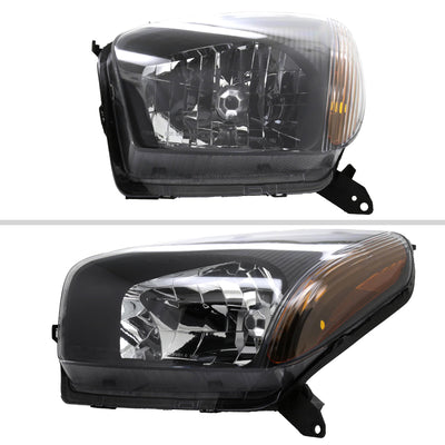 Spec-D 01-03 Toyota RAV4 Headlights OEM Style Matte Black/Clear