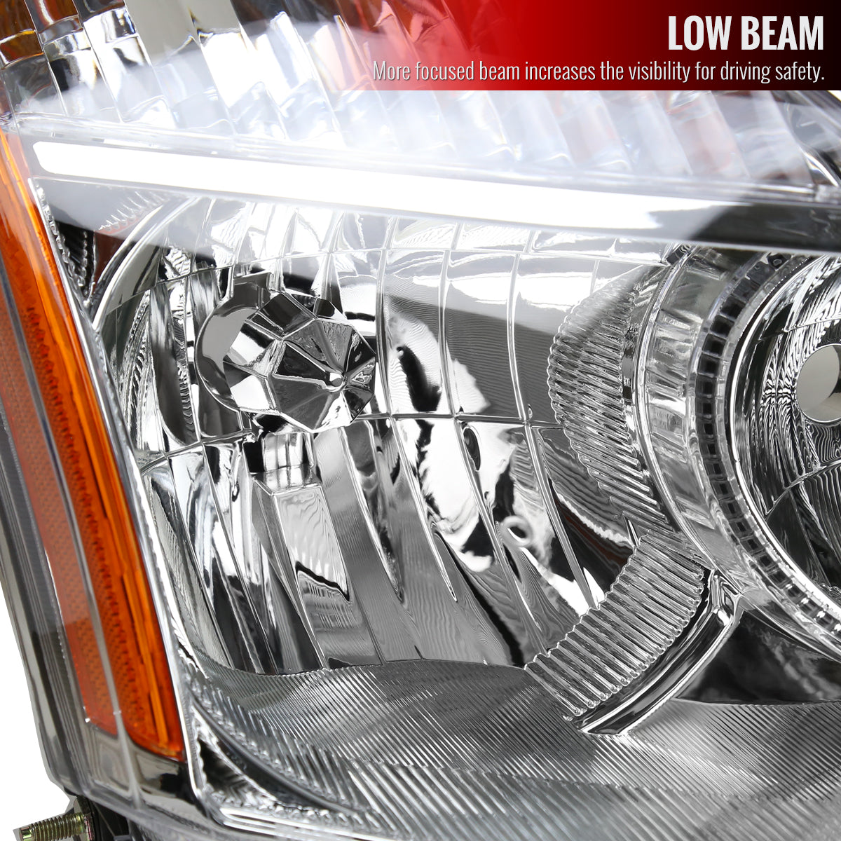 Spec-D 08-13 Nissan Rogue Passenger Headlight OEM Chrome Replacement