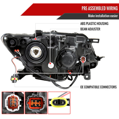 Spec-D 14-16 Nissan Rogue Headlights OEM Style Chrome/Smoked
