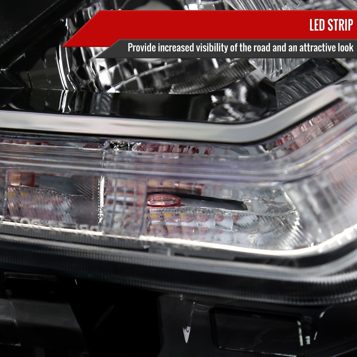 Spec-D 14-16 Nissan Rogue Passenger LED Black Replacement