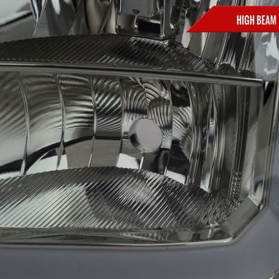 Spec-D 07-13 GMC Sierra 1500 2500HD 3500HD Headlights Light Bar Smoked