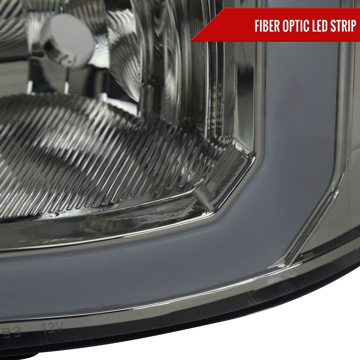 Spec-D 07-13 GMC Sierra 1500 2500HD 3500HD Headlights Light Bar Smoked