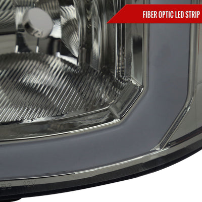 Spec-D 07-13 GMC Sierra 1500 2500HD 3500HD Headlights Light Bar Smoked