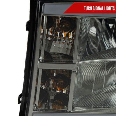 Spec-D 07-13 GMC Sierra 1500 2500HD 3500HD Headlights Light Bar Smoked