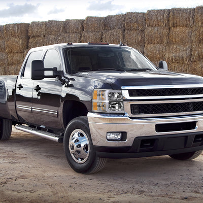 Spec-D 07-13 Silverado 1500 2500HD 3500HD Light Bar Headlights Chrome