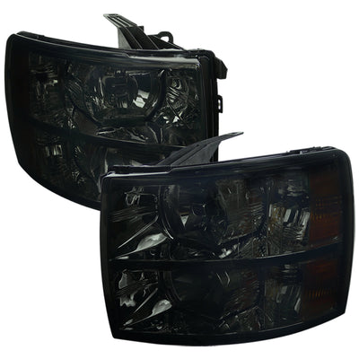 Spec-D 07-13 Silverado 1500 2500HD 3500HD Smoked Headlights
