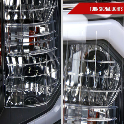 Spec-D 07-13 Tundra/08-17 Sequoia Headlights with LED Signals Black