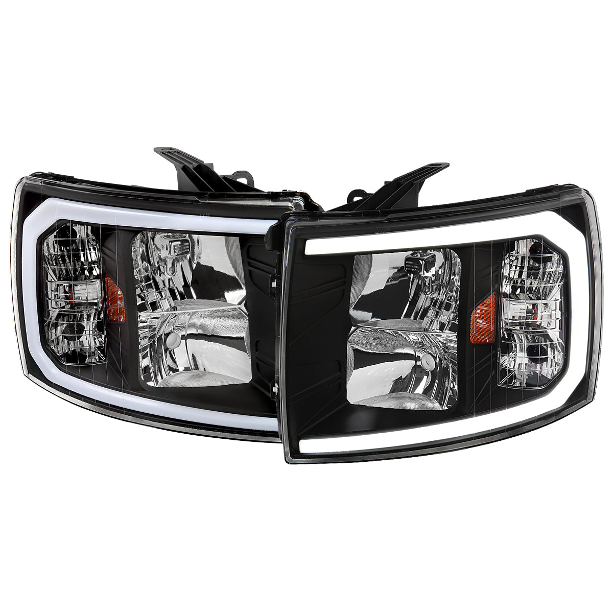 Spec-D 07-13 Tundra/08-17 Sequoia Headlights with LED Signals Black