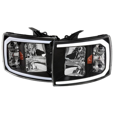 Spec-D 07-13 Tundra/08-17 Sequoia Headlights with LED Signals Black