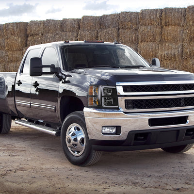 Spec-D 07-13 Silverado 1500/ 07-14 2500HD 3500HD Headlights Black