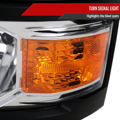 Spec-D 14-15 Chevy Silverado 1500 OEM Style V2 Headlights Chrome