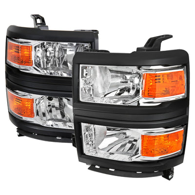 Spec-D 14-15 Chevy Silverado 1500 OEM Style V2 Headlights Chrome