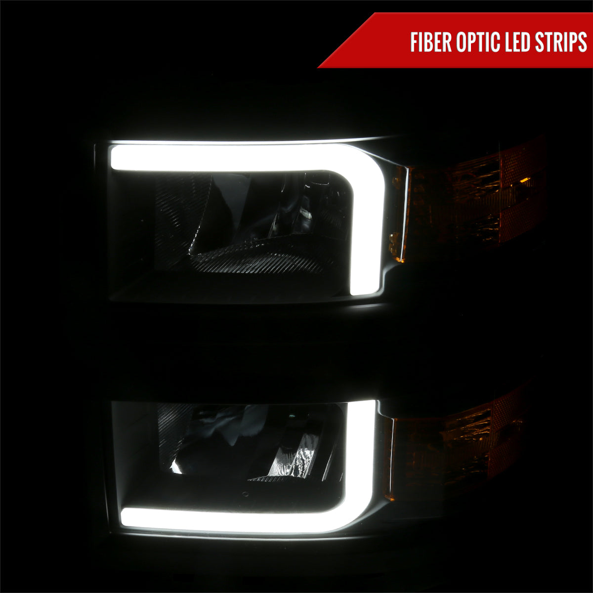 Spec-D 14-15 Chevy Silverado 1500 Bar OE Style Headlights Black