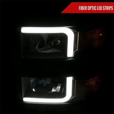 Spec-D 14-15 Chevy Silverado 1500 Bar OE Style Headlights Black