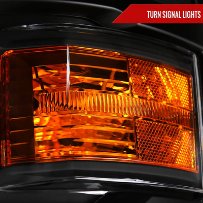 Spec-D 14-15 Chevy Silverado 1500 Bar OE Style Headlights Black