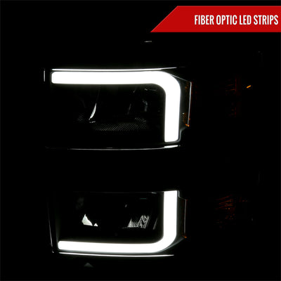 Spec-D 14-15 Chevy Silverado 1500 LED Bar OE Style Headlights Black