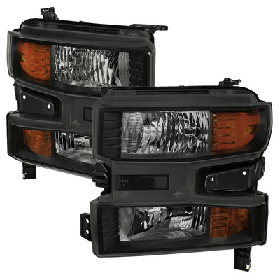 Spec-D 19-21 Chevy Silverado 1500 OEM Style Headlights Black/Smoked