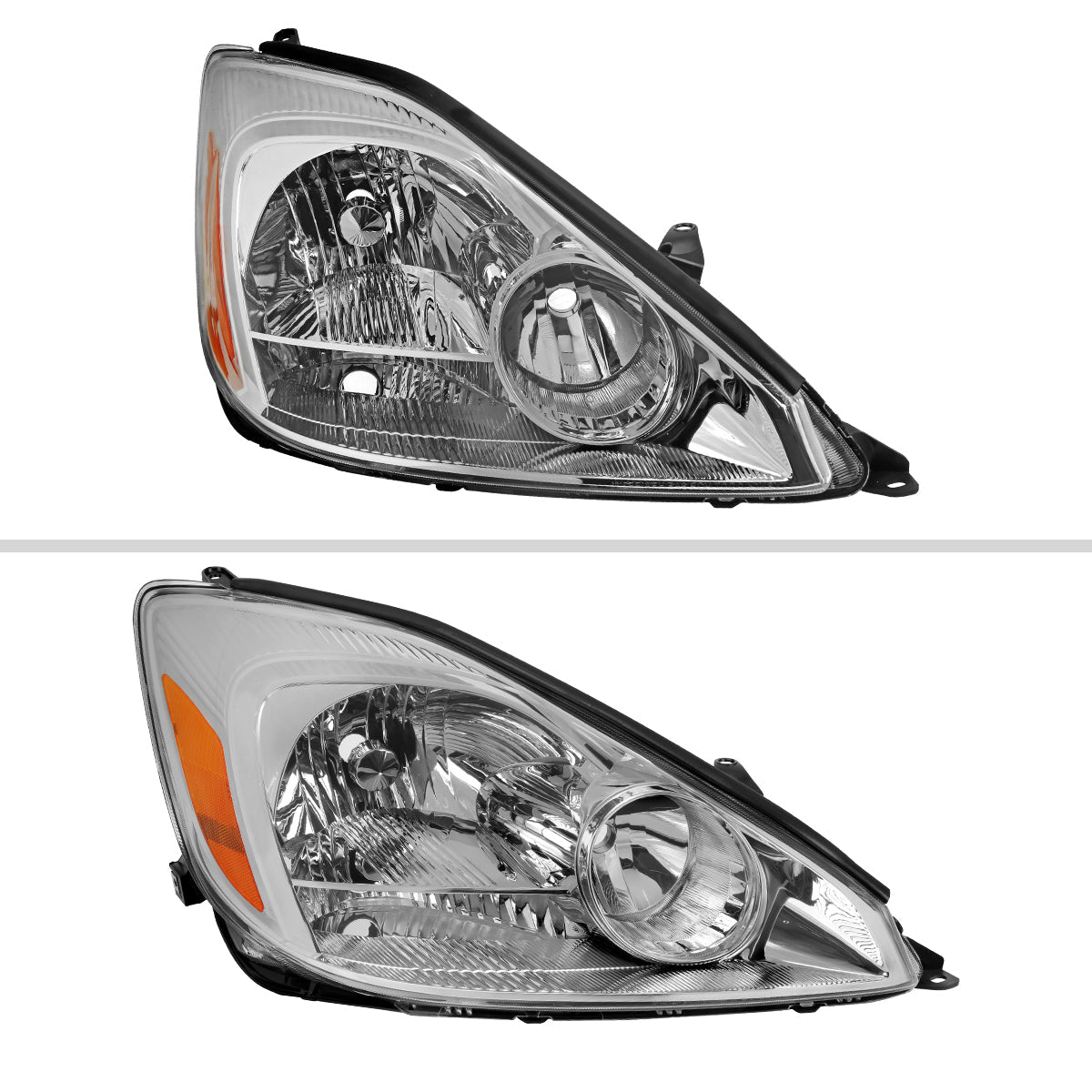 Spec-D 04-05 Toyota Sienna Passenger Headlight OEM Chrome Replacement