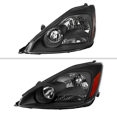 Spec-D 04-05 Toyota Sienna Headlights OEM Style Black Amber