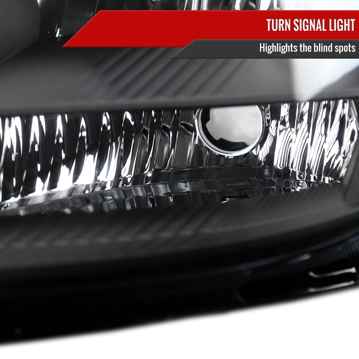 Spec-D 04-05 Toyota Sienna Headlights OEM Style Black Amber
