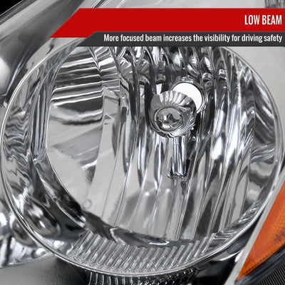 Spec-D 06-10 Sienna Headlights OEM Style Amber Reflector Chrome