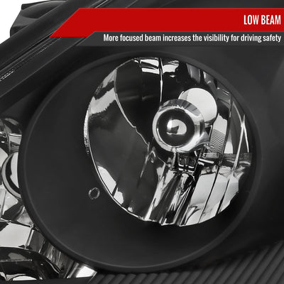 Spec-D 06-10 Sienna Headlights OEM Style w/ Amber Reflector Black
