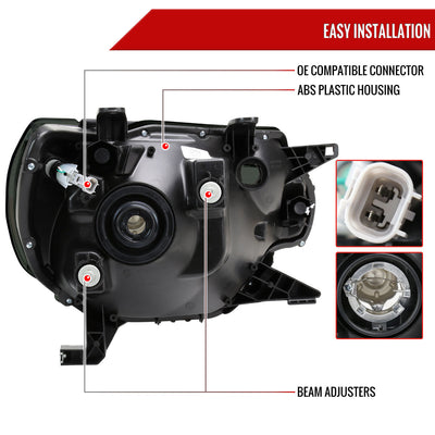 Spec-D 12-15 Tacoma Bar OE Style with Chrome/Smoked Headlights