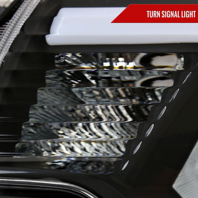 Spec-D 12-15 Tacoma Bar OE Style with Amber Reflector Headlights Black