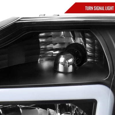 Spec-D 04-15 Nissan Titan/04-07 Armada Headlights LED Bar Black