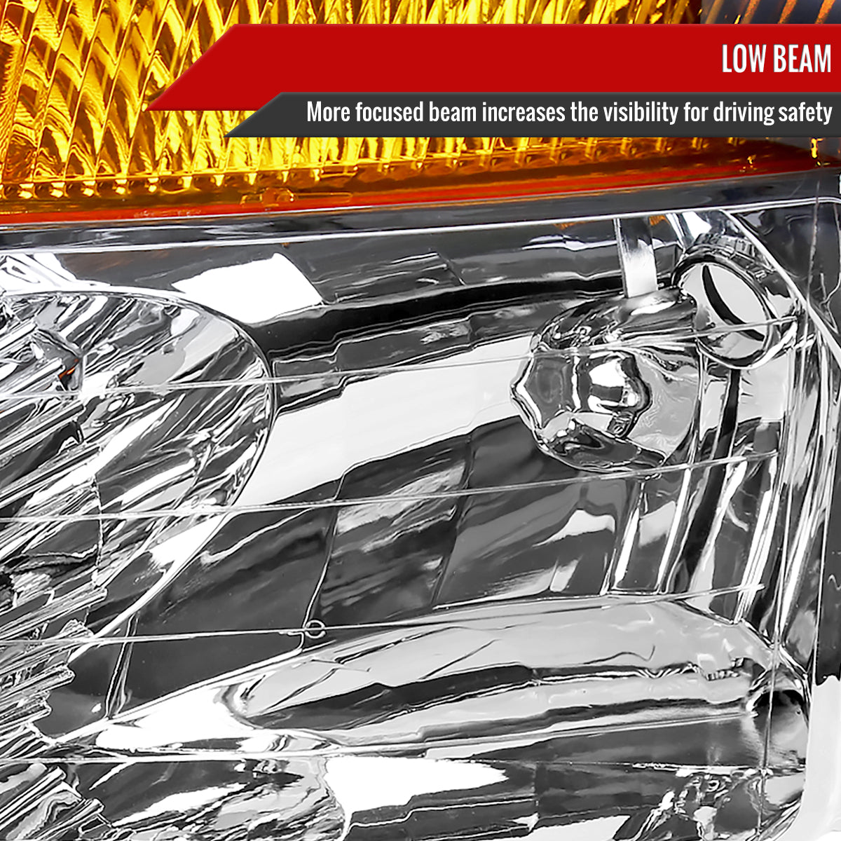Spec-D 04-15 Nissan Titan 04-07 Armada Headlights Chrome/Clear Amber