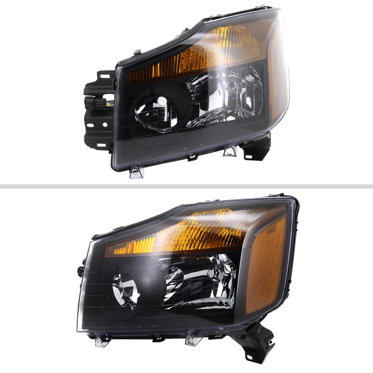 Spec-D 04-15 Nissan Titan/ 04-07 Armada Headlights OEM Style Black