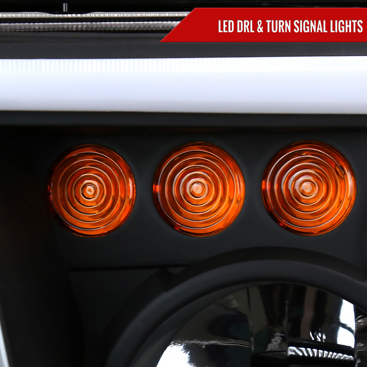 Spec-D 07-13 Tundra/08-17 Sequoia Headlights Retro Tube style Black