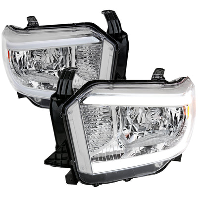 Spec-D 14-21 Tundra LED Bar Headlights OEM Style Chrome