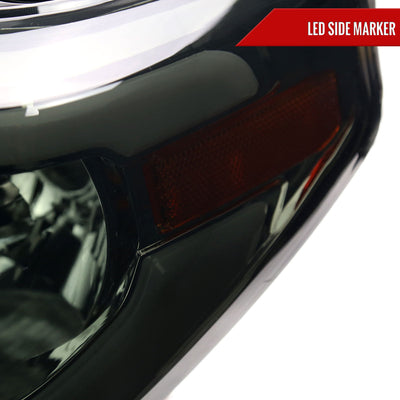 Spec-D 14-21 Tundra LED Bar OEM Style Chrome/Smoked Lens Headlights