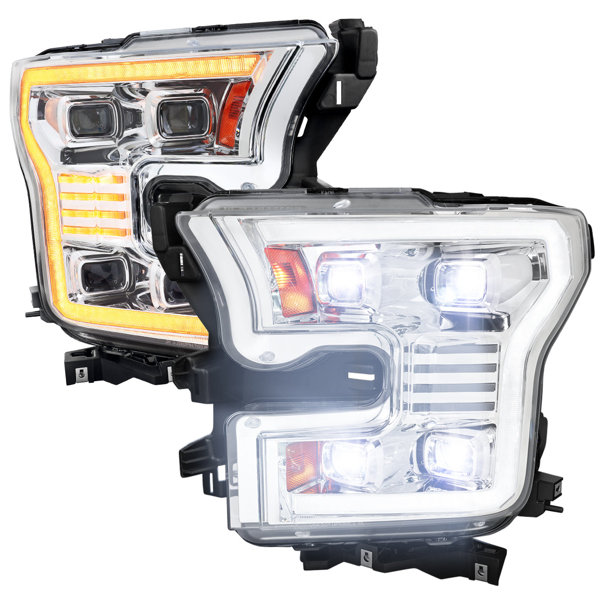 Spec-D 15-17 Ford F-150 Headlights Full LED Switchback Sequential.