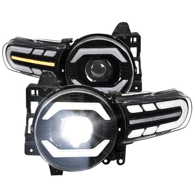 Spec-D 07-14 Toyota FJ Cruiser Headlights Full LED Sequential Black