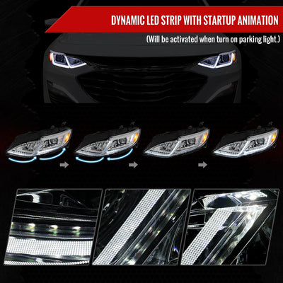 Spec-D 19-24 Chevy Malibu Full LED Sequential Headlights Chrome