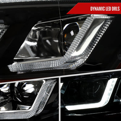 Spec-D 18-23 Mustang Pro Headlights SEQ with Start-Up Animation Black