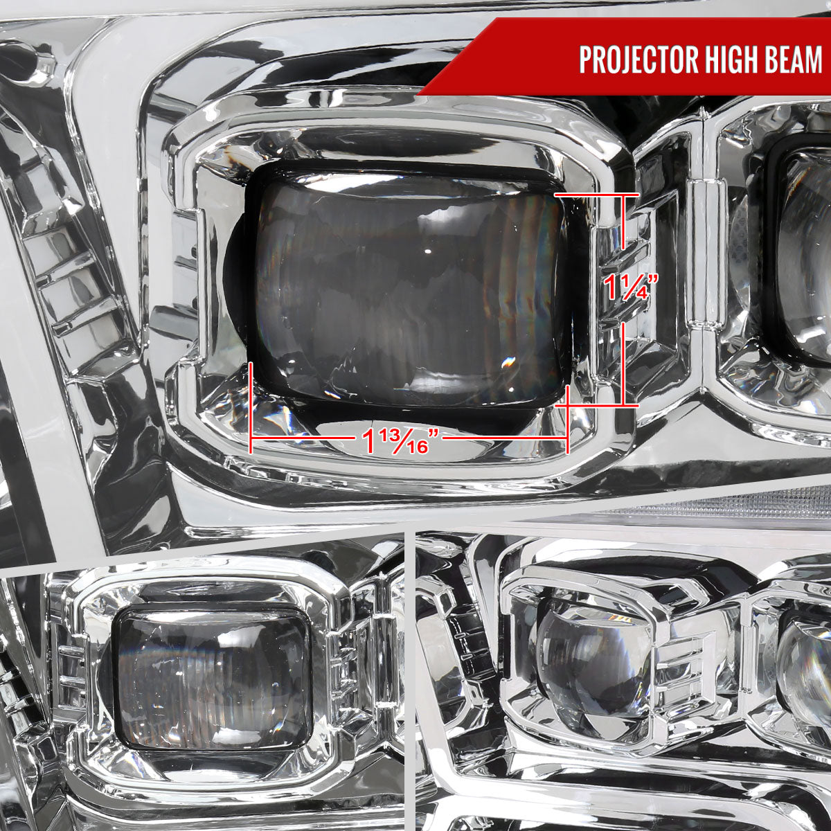Spec-D 10-18 Ram 1500 2500 3500 Ram Classic Headlights SEQ LED Chrome