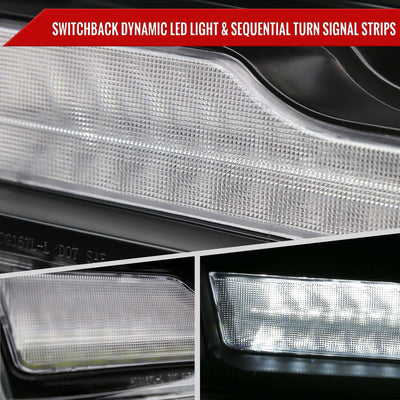 Spec-D 10-18 Ram 1500 2500 3500 /19-21 Ram Classic SEQ Headlights Blk