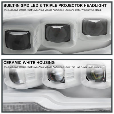 Spec-D 10-18 Ram 1500 2500 3500 /Ram Classic SEQ Pro Headlights White