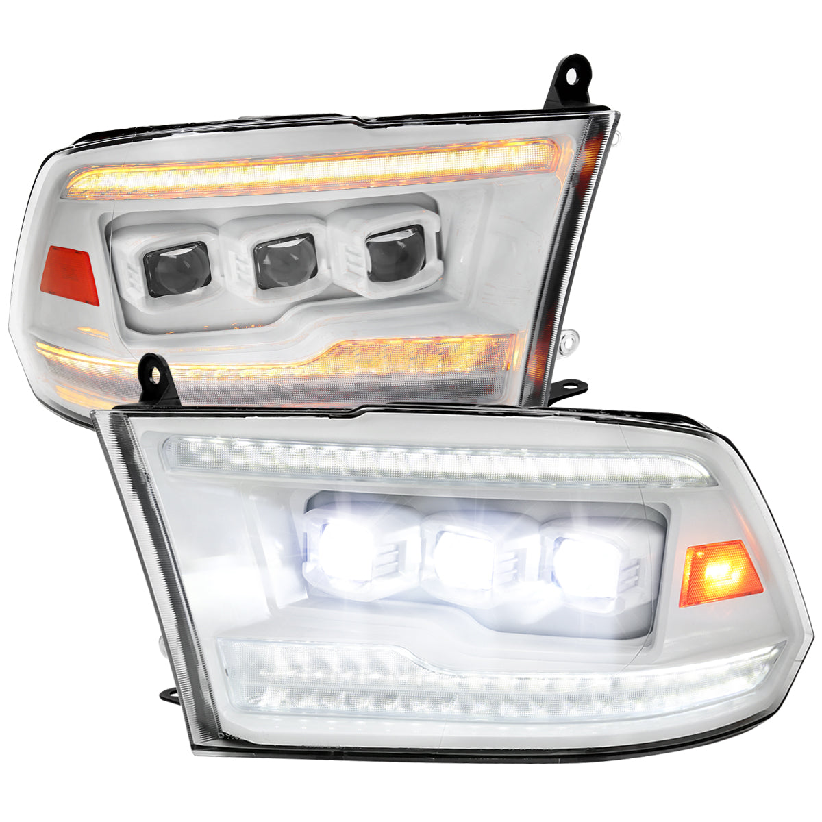 Spec-D 10-18 Ram 1500 2500 3500 /Ram Classic SEQ Pro Headlights White