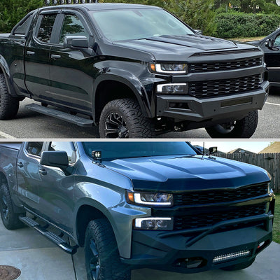Spec-D 19-21 Chevy Silverado 1500 Headlights with SEQ Turns Black
