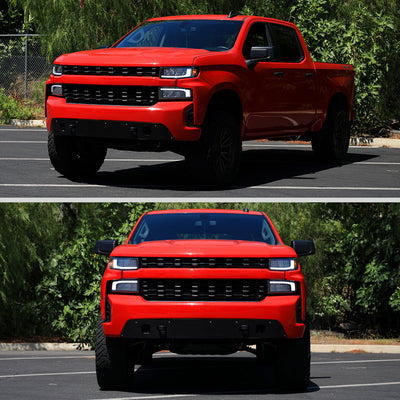 Spec-D 19-21 Chevy Silverado 1500 Headlights with SEQ Turns Black