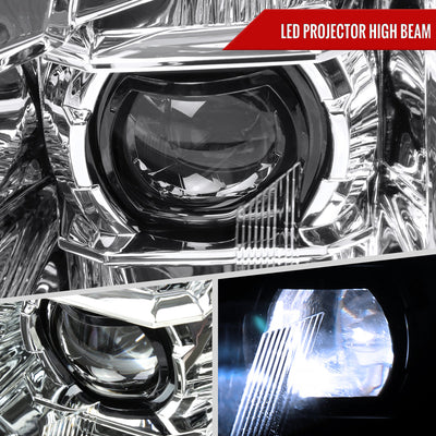 Spec-D 10-16 Cadillac SRX Projector Headlights Full SEQ LED DRL Chrome
