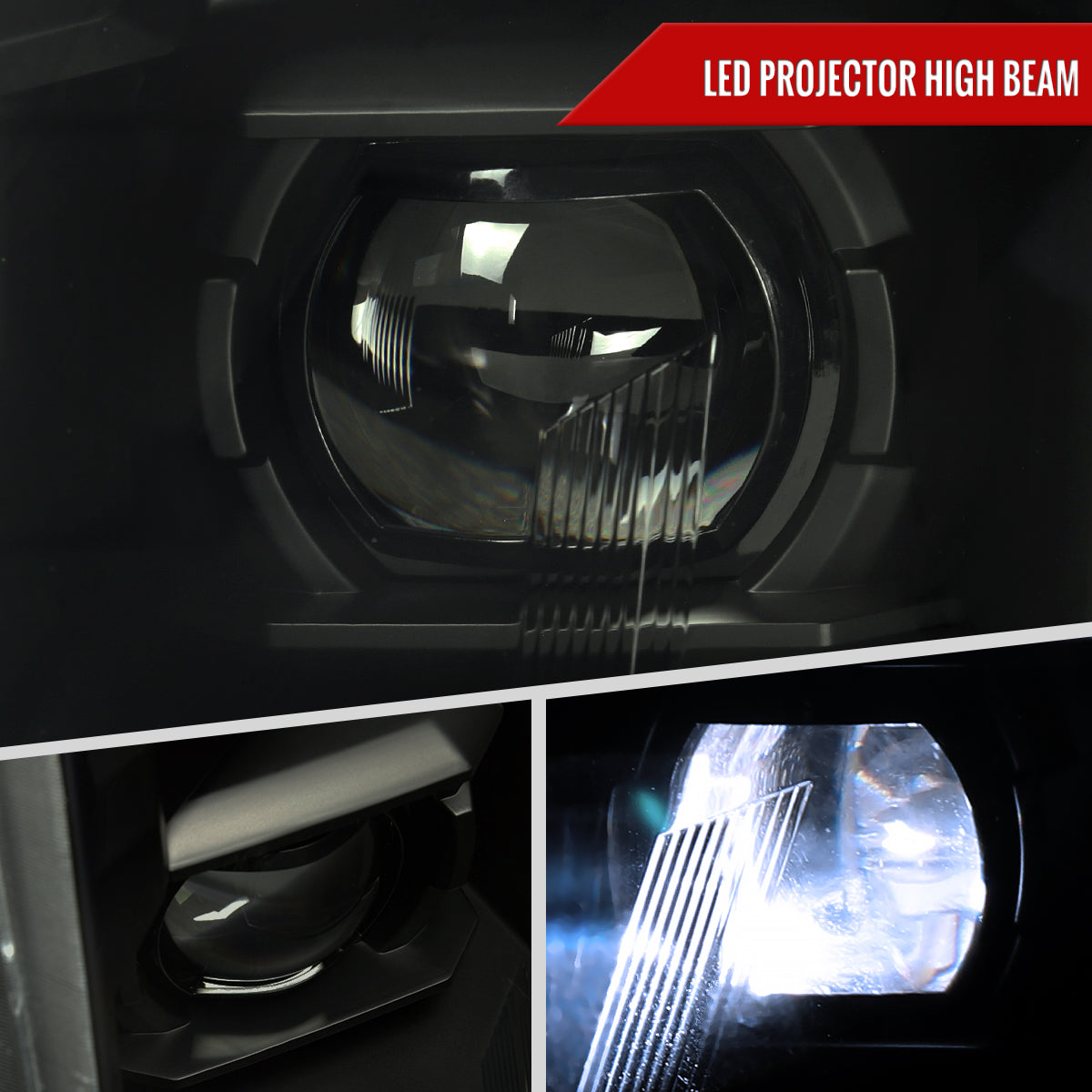 Spec-D 10-16 Cadillac SRX Projector Headlights SEQ LED Black/Smoked