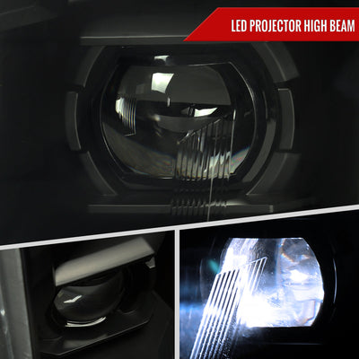 Spec-D 10-16 Cadillac SRX Projector Headlights SEQ LED Black/Smoked