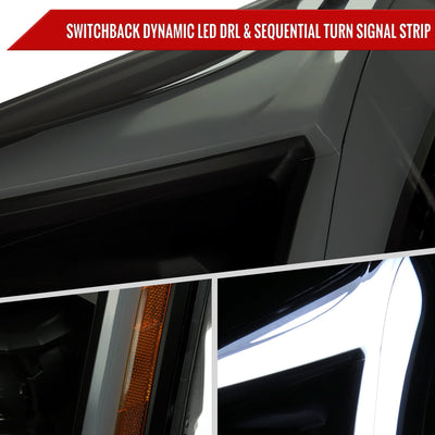 Spec-D 10-16 Cadillac SRX Projector Headlights SEQ LED Black/Smoked