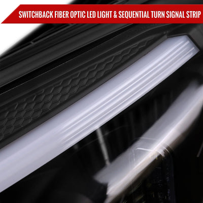 Spec-D 15-18 Mercedes C-Class W205 Sequential Headlights Black/Clear